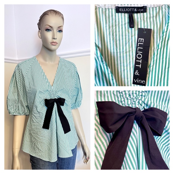 Elliott & Vine feminine bow blouse - Picture 1 of 10
